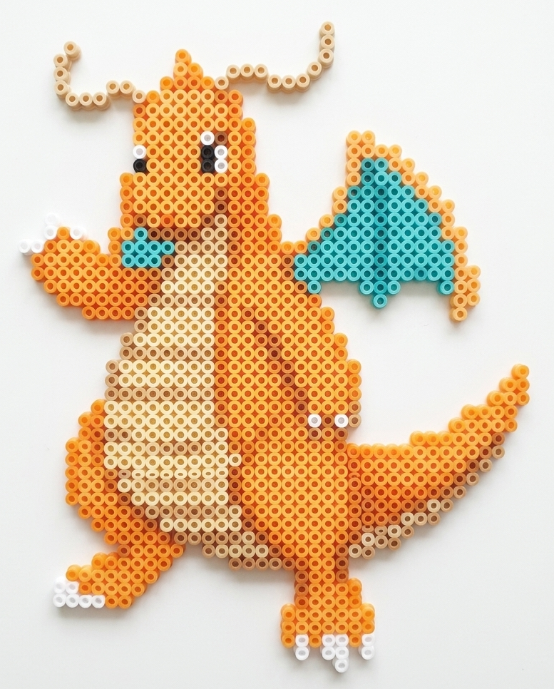 Molde Hama Beads Dragonite da coleção Pokémon